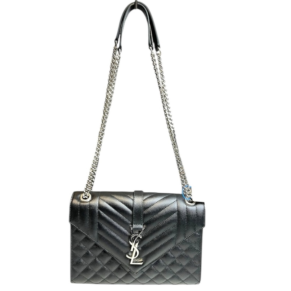YSL Leather Handbag Chevron - Picture 2 of 9